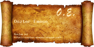 Oszter Emese névjegykártya